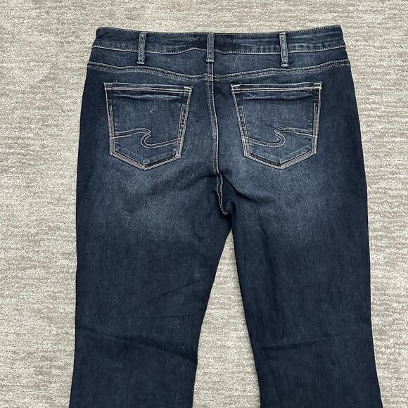 Silver Jeans Co Suki Bootcut Jeans Womens 16W 33 Dark Wash Button Fly Stretch - Picture 6 of 13